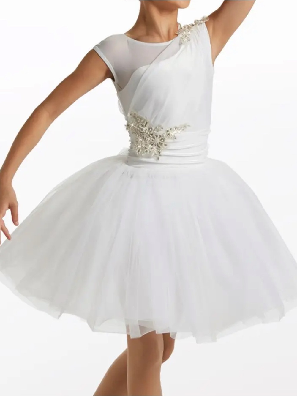 Weissman White One-Shoulder Tulle Ballet Costume. Rewrite The Stars
15265